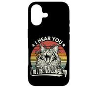 Cute Yawn Maine Coon I Heard You I'm Just Not Listening Retro Coque pour iPhone 17