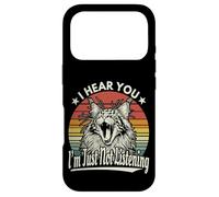 Cute Yawn Maine Coon I Heard You I'm Just Not Listening Retro Coque pour iPhone 17 Pro