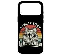 Cute Yawn Maine Coon I Heard You I'm Just Not Listening Retro Coque pour iPhone 17 Pro Max