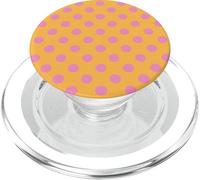 Cute Yellow and Pink Polka Dot Simple Pattern PopSockets PopGrip pour MagSafe