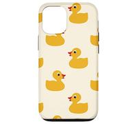Cute Yellow Rubber Duck Little Bath Toy Black Coque pour iPhone 12/12 Pro