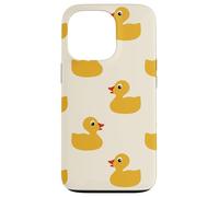 Cute Yellow Rubber Duck Little Bath Toy Black Coque pour iPhone 13 Pro