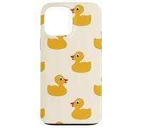 Cute Yellow Rubber Duck Little Bath Toy Black Coque pour iPhone 13 Pro Max