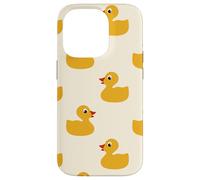 Cute Yellow Rubber Duck Little Bath Toy Black Coque pour iPhone 14 Pro