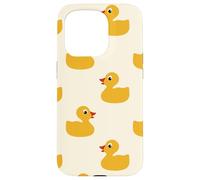 Cute Yellow Rubber Duck Little Bath Toy Black Coque pour iPhone 15 Pro