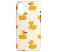 Cute Yellow Rubber Duck Little Bath Toy Black Coque pour iPhone 16