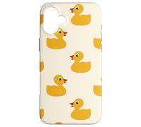 Cute Yellow Rubber Duck Little Bath Toy Black Coque pour iPhone 16 Plus