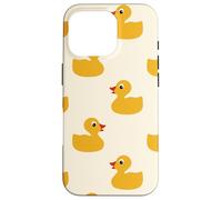 Cute Yellow Rubber Duck Little Bath Toy Black Coque pour iPhone 16 Pro