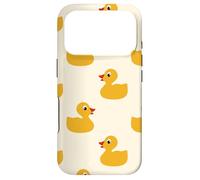 Cute Yellow Rubber Duck Little Bath Toy Black Coque pour iPhone 17 Pro