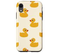 Cute Yellow Rubber Duck Little Bath Toy Black Coque pour iPhone XR