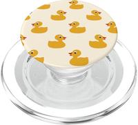 Cute Yellow Rubber Duck Little Bath Toy Black PopSockets PopGrip pour MagSafe