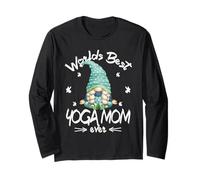 Cute Yoga Lover GNOME for Women and Grandma Best Yoga Mom Manche Longue