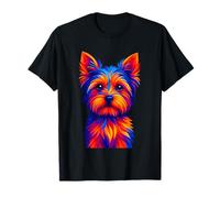 Cute Yorkshire Terrier Dog Colorful Dog Lover Pop Art T-Shirt
