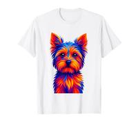 Cute Yorkshire Terrier Dog Colorful Dog Lover Pop Art T-Shirt