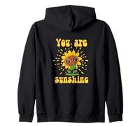 Cute You are Sunshine Positive Sunflower Retro Girl Sweat à Capuche