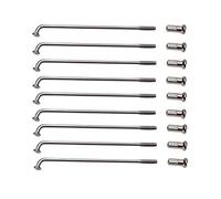 Cuteam Lot de 36 rayons de vélo, 12 G multi-fonctions, légers et durables, rayons en acier inoxydable, argent 95 mm