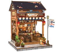 CUTEBEE Book Nook Izakaya - Maquette 3D Japonais en Bois | Maison Miniature a Construire, Décoration DIY en Bois pour Bibliothèque, Idée Cadeau Originale (Choshi no Shitamachi)