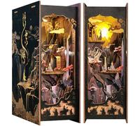 CUTEBEE Book Nook Kit de construction miniature pour maison de poupée, serre-livres d'art en bois, kit de modèle de maison pour adultes, cadeau de construction (The Legend of Wu Kong)