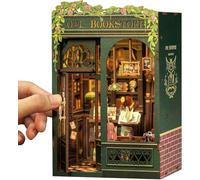 CUTEBEE Book Nook Kit - Kit de Modélisation Maison Miniature DIY en Bois, Puzzle 3D avec Lumières LED, Décoration d'Estanteries, Cadeau Unique pour Adultes & Adolescents (Owl Bookstore)