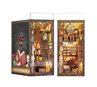 CUTEBEE Book Nook Kit-Kit Maison de poupée pour Adultes,Maison Miniature DIY avec lumière LED et Housse de Protection，décoration de bibliothèque, Cadeaux pour la Famille et Les Amis(Magic Pharmacist)