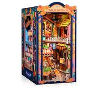 CUTEBEE Book Nook Kit - Maison de Poupée DIY pour Adultes, Miniature à Assembler Soi-même, Puzzle 3D en Bois sur Le Thème du Jour des Morts, Décoration pour Bibliothèque (Plaza de Los Muertos)
