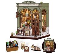 CUTEBEE Book Nook Kit - Maison de Poupée Miniature à Construire Adulte, Puzzle 3D en Bois avec Lumières LED, Décoration Bibliothèque, Cadeaux pour Adultes/Amateurs de Bricolage