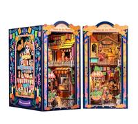CUTEBEE Book Nook Kit - Maison de poupée Miniature DIY Fête Mexicaine, Déco de bibliothèque à éclairage LED Dynamique, Cadeau Famille & Amis (Plaza de Los Muertos)