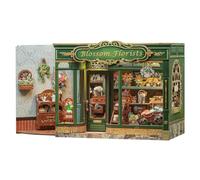 CUTEBEE Book Nook Kit - Maison Miniature à Construire 3D Puzzle en Bois, Décor d'Étagère DIY pour Bibliothèques, avec Lumière LED, Cadeau Créatif Parfait pour Amoureux(Blossom Florists)