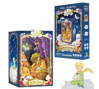 CUTEBEE Book Nook - Le Petit Prince Planète & Rose Maquette 3D Bois