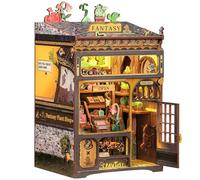 CUTEBEE Book Nook Maquette Kit - DIY Miniature House 3D avec Magic pour Adultes, Maquette Maison Déco Végétale Cadeau Parfait pour Les Amoureux des Livres, étagère à Livres Déco (Fantasy Plant Shop)