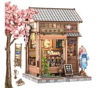 CUTEBEE Book Nook - Puzzle 3D Maison de Poupée Style Japonais DIY, Décoration d’étagère, pour Famille et Amis (Sakura O Kimono Shop)