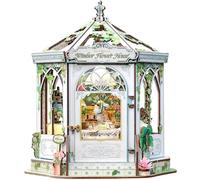 CUTEBEE Book Nook Puzzle 3D Rétro Européen - Kit à Assembler Maison de Poupée Jardin d'hiver, Décoration de Bibliothèque & Cadeau pour Adultes et Adolescents (Windsor Flower House)