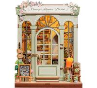 CUTEBEE Kit Book Nook - Maison de poupée Miniature en Bois à Monter soi-même avec éclairage LED, Déco Bibliothèque & Kit Créatif DIY pour Adultes (Champs-Élysées Florist)