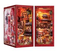 CUTEBEE Kit de Construction de Maison de poupée Miniature avec Housse Anti-poussière et lumière Del, Puzzle 3D en Bois pour Adultes, la légende de Mulan