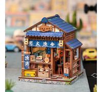CUTEBEE Kit de construction de nichoir à livres DIY, modèle miniature de maison de poupée en bois, pour des cadeaux incroyables, style japonais CWGA114
