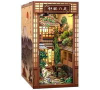CUTEBEE Kit DIY Book Nook Kit maison miniature japonaise (cour sereine) | Kit de bibliothèque de jardin zen pour adultes, puzzle en bois 3D pour adultes, kits d'artisanat pour décoration d'intérieur