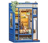 CUTEBEE Kit DIY Book Nook Maquette-Maison Miniature de Livres 3D à Construire avec Éclairage LED, Décoration Créative pour Bibliothèque, Cadeau Original Adultes(Literature Bookstore)