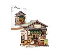 CUTEBEE Puzzle 3D en Bois pour Adultes - Kit de Construction de Maison Miniature avec Motif Japonais, Kit de Décoration de 128 Pièces pour Débutants (Matcha Cottage)