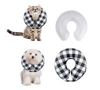 CuteBone Cône gonflable pour chien avec housses amovibles en polaire douce pour chiens et chats de petite/moyenne/grande taille