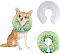 CuteBone GWB04M Collier gonflable en forme de donut avec housses amovibles en polaire douce pour chiens et chats de petite, moyenne et grande taille