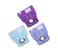 CuteBone Lot de 3 Couches Réutilisables pour Chiens Femelles, Culotte Lavable et Durable pour Chienne Chauds, Couches très Absorbantes pour Grands Chiens D11L-FR