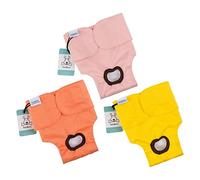 CuteBone Lot de 3 Couches Réutilisables pour Chiens Femelles, Culotte Lavable et Durable pour Chiens Chauds, Couches très Absorbantes pour Moyens D25M-FR