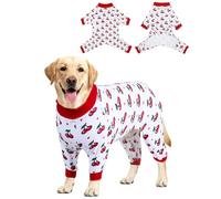 CuteBone Pitbull TTZP01L Costume post-chirurgie pour grand chien, vêtement extensible, calmant, anxiété, pyjama pour animaux domestiques, pour chiens de taille moyenne/grande