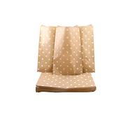 CuteBox Lot de 100 sacs cadeaux plats en papier kraft blanc à pois (21,6 x 27,9 cm) pour marchandises, travaux manuels, cadeaux de fête, vente au détail