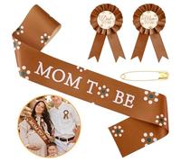 Cutecrop Ensemble de corsage pour fête prénatale avec écharpe « Mom to Be » sur le thème mexicain pour maman Tobe - Décorations de fête - Cadeau révélant le sexe