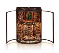 Cuteefun Book Nook Kit avec Lampe, Décor de Miniature Bibliothèque, Kit de Maison de Poupée, Cadeau pour Amateurs de Livres, pour Adultes et Ados, Idée Cadeau Noël & Anniversaire
