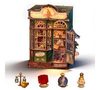 Cuteefun Book Nook Kit Créatif Adulte, Maquette en Bois à Construire avec Éclairage Tactile, Décoration Étagère DIY, Cadeau Créatif pour Ados et Adultes(Magie Boutique)