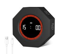 Cuteefun Cube Timer, Octogone Pomodoro Timer, 1/3/5/15/30/60/90 Min, Noir