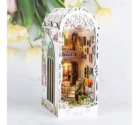 Cuteefun DIY Book Nook Kit, Maison de Poupées Miniatures avec Meubles, Inserts D'étagères, Bricolage Maison de poupée en Bois, Cadeaux d'anniversaire et de Noël (Chambre de Fleurs saisonnières)