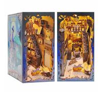 Cuteefun DIY Book Nook Kit, Puzzles en Bois 3D pour Adultes, Inserts de Bibliothèque, Décorations de Chambre, Cadeaux Uniques pour Les Anniversaires, Noël, Écoles de Sorcellerie